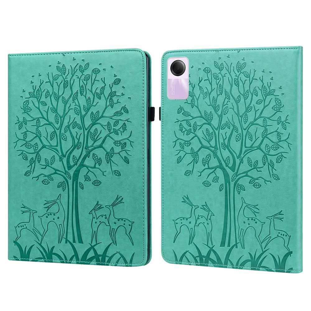 For Xiaomi Redmi Pad SE Case Imprinted PU Leather Tablet Cover with Card Slots