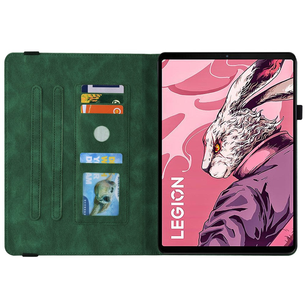 For Lenovo Legion Y700 (2023) / Tab Gen 2 Case PU Leather Imprinted Card Holder Stand Tablet Cover