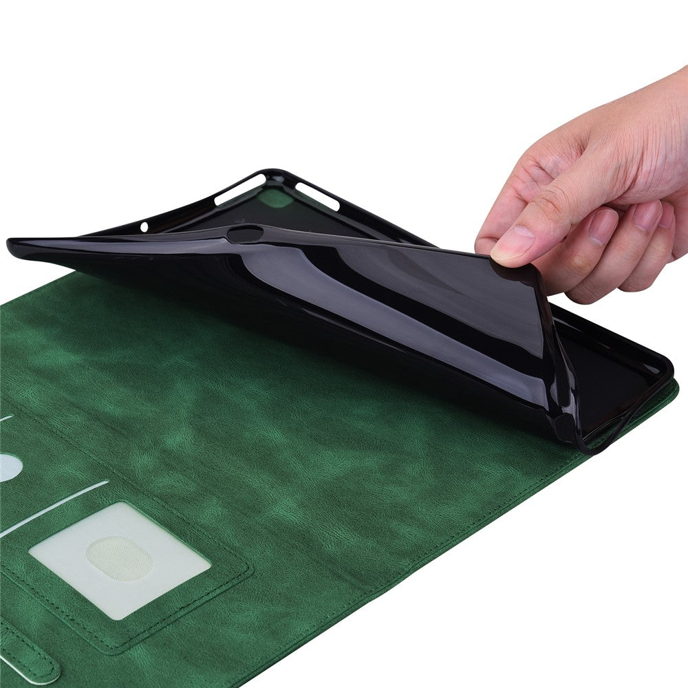 For Xiaomi Redmi Pad SE Case PU Leather Card Holder Imprinted Stand Tablet Cover