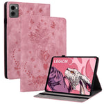 For Lenovo Legion Y700 (2023) / Tab Gen 2 Leather Case Butterfly Rose Imprint Card Slots Tablet Cover
