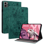 For Lenovo Legion Y700 (2023) / Tab Gen 2 Leather Case Butterfly Rose Imprint Card Slots Tablet Cover