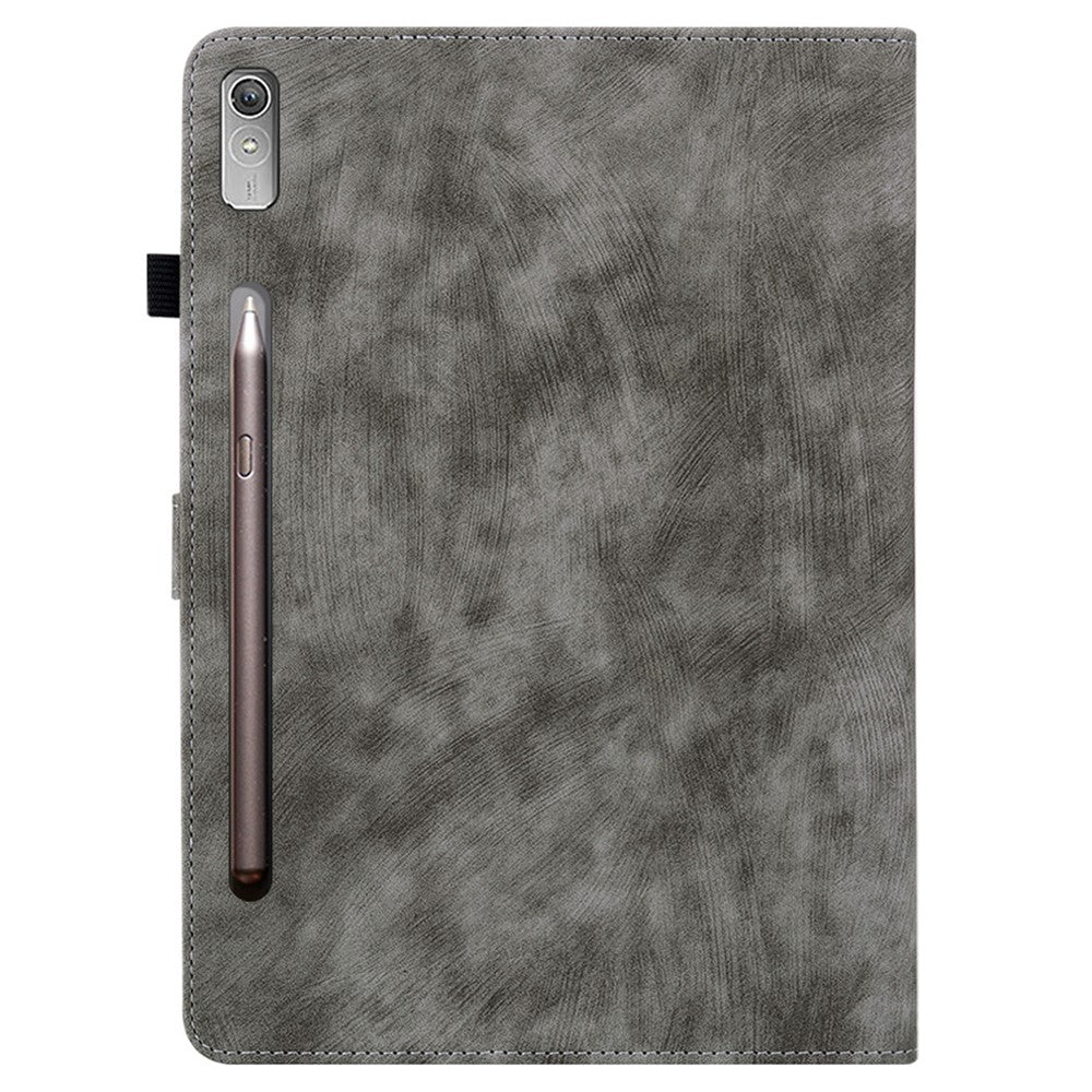 For Lenovo Tab P12 Leather Case Cute Tiger Imprinted PU Leather Card Holder Tablet Cover