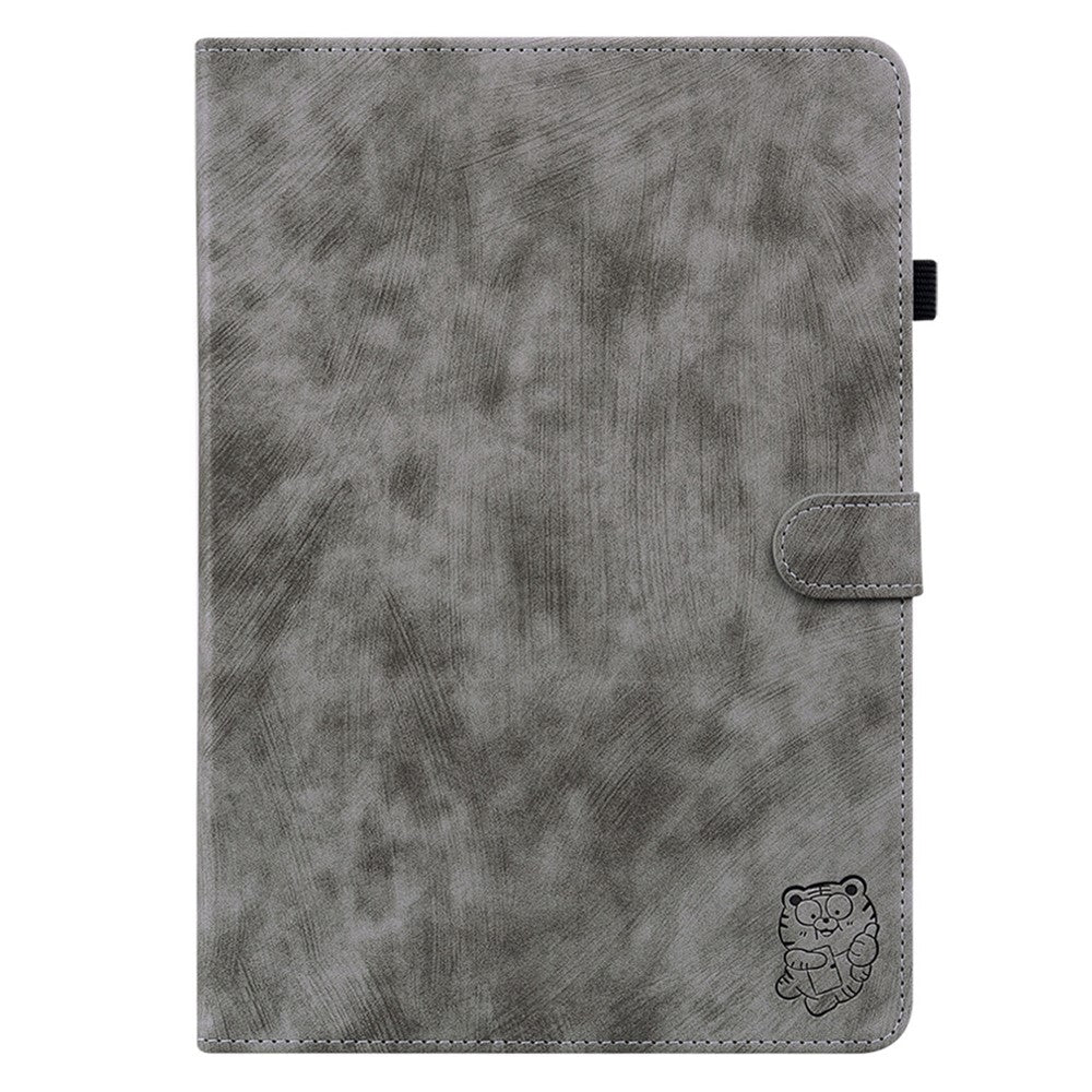 For Lenovo Tab P12 Leather Case Cute Tiger Imprinted PU Leather Card Holder Tablet Cover