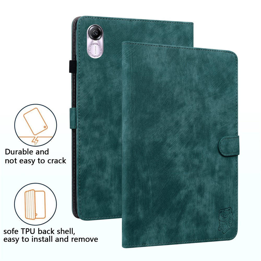 Til Honor Pad X8 Pro / Pad X9 Etui Sødt Tigerpræget PU Læder Stand Tablet Cover