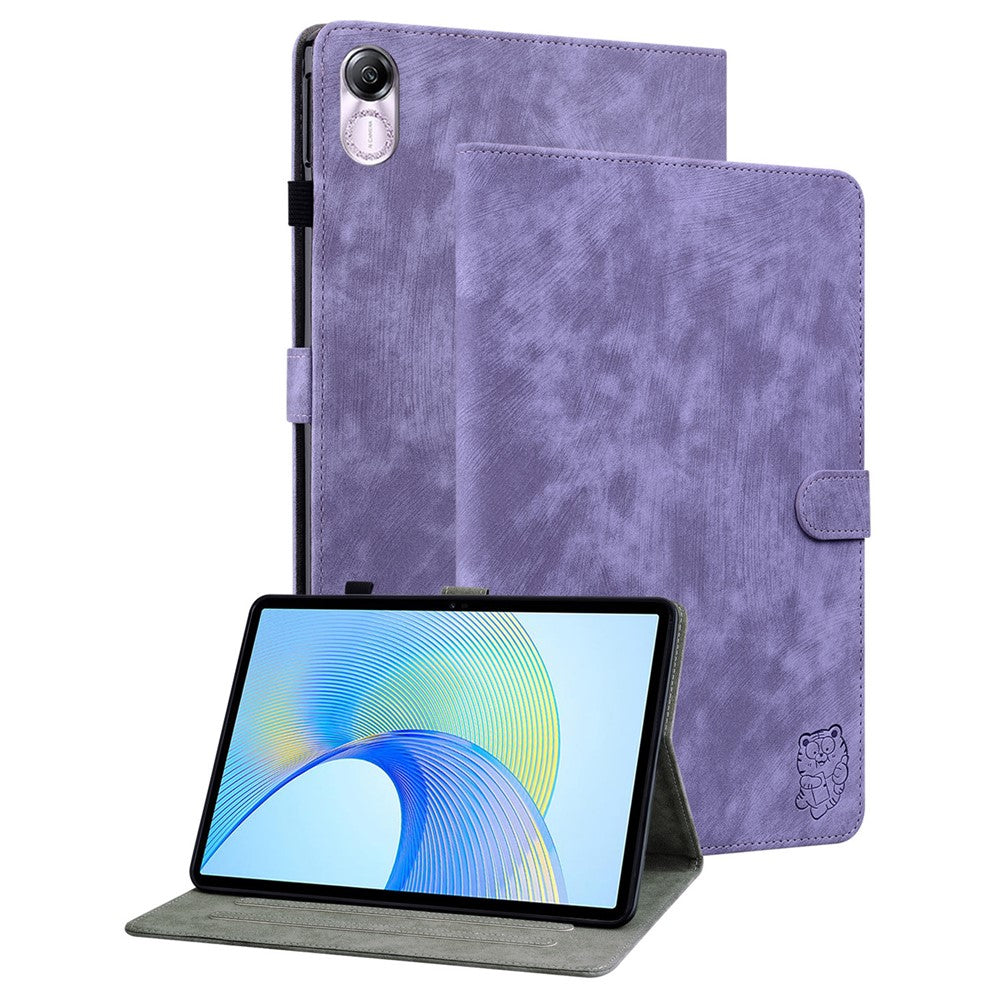 Til Honor Pad X8 Pro / Pad X9 Etui Sødt Tigerpræget PU Læder Stand Tablet Cover