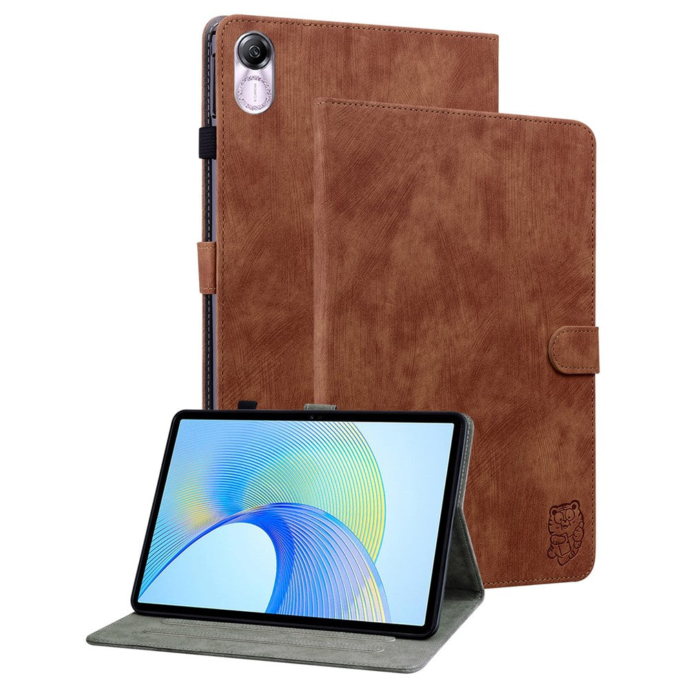 Til Honor Pad X8 Pro / Pad X9 Etui Sødt Tigerpræget PU Læder Stand Tablet Cover
