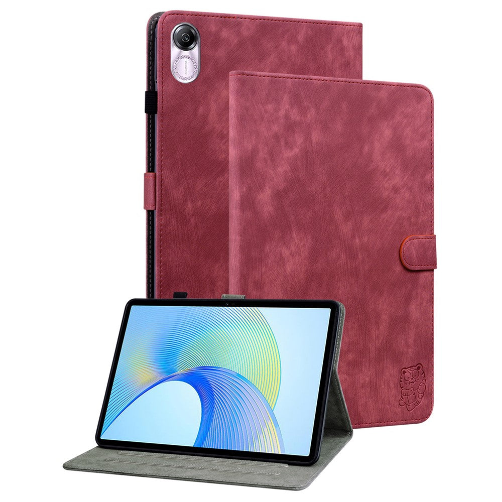 Til Honor Pad X8 Pro / Pad X9 Etui Sødt Tigerpræget PU Læder Stand Tablet Cover