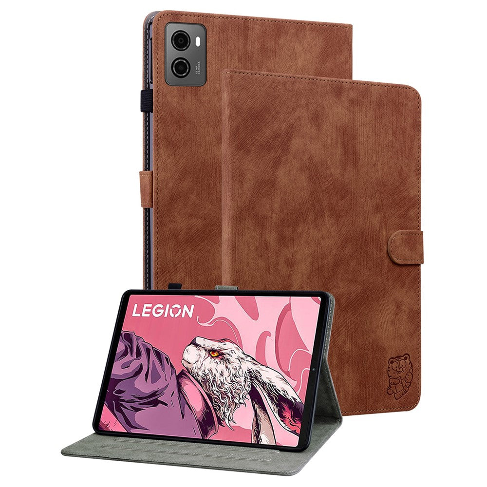 For Lenovo Legion Y700 (2023) / Tab Gen 2 Cover Imprinted Stand PU Leather Card Holder Tablet Case