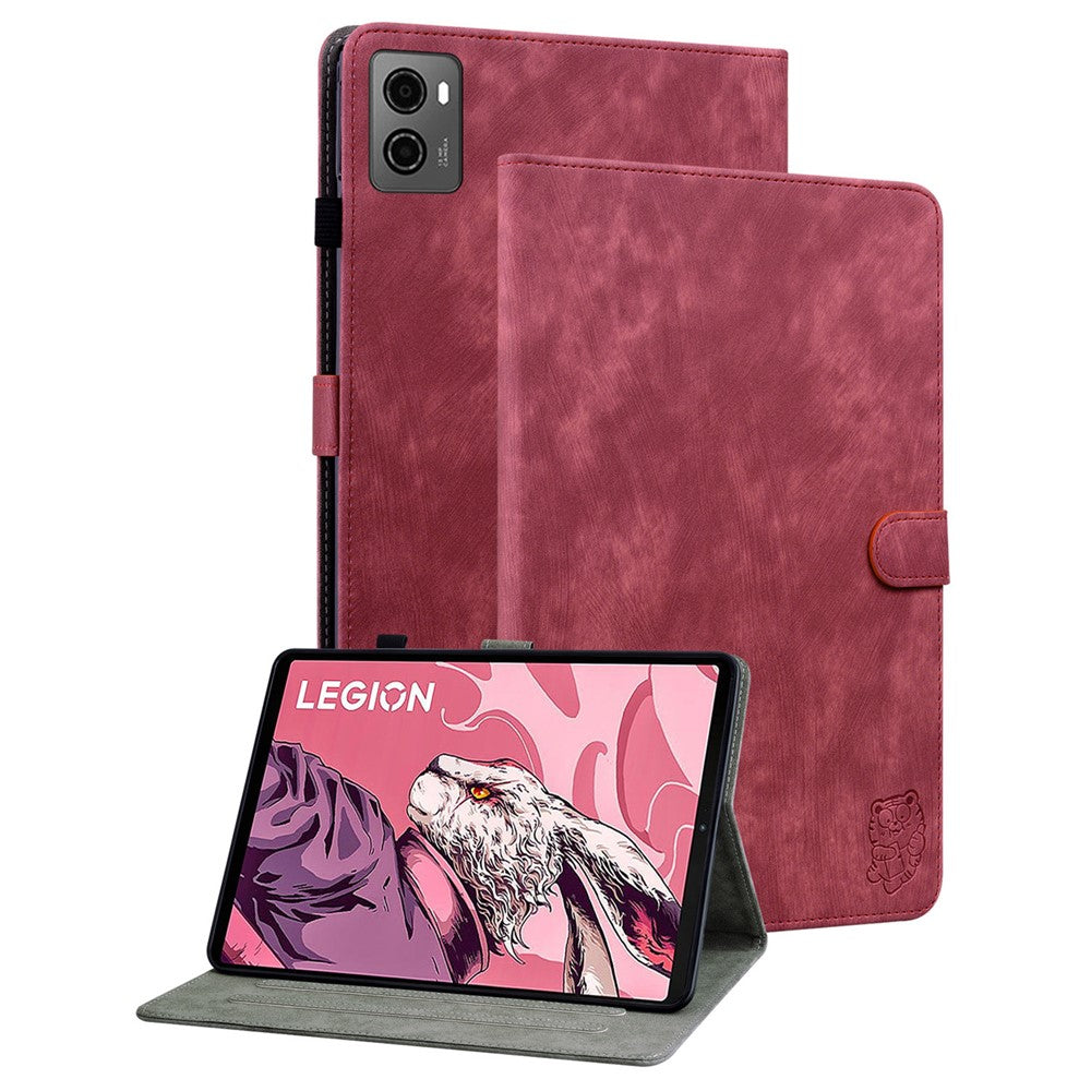 For Lenovo Legion Y700 (2023) / Tab Gen 2 Cover Imprinted Stand PU Leather Card Holder Tablet Case