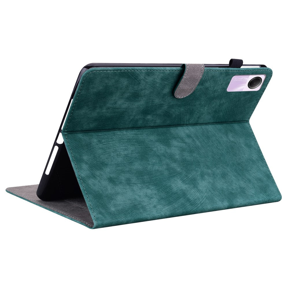 For Xiaomi Redmi Pad SE Cover Cute Tiger Imprint Leather Tablet Case with Card Slots