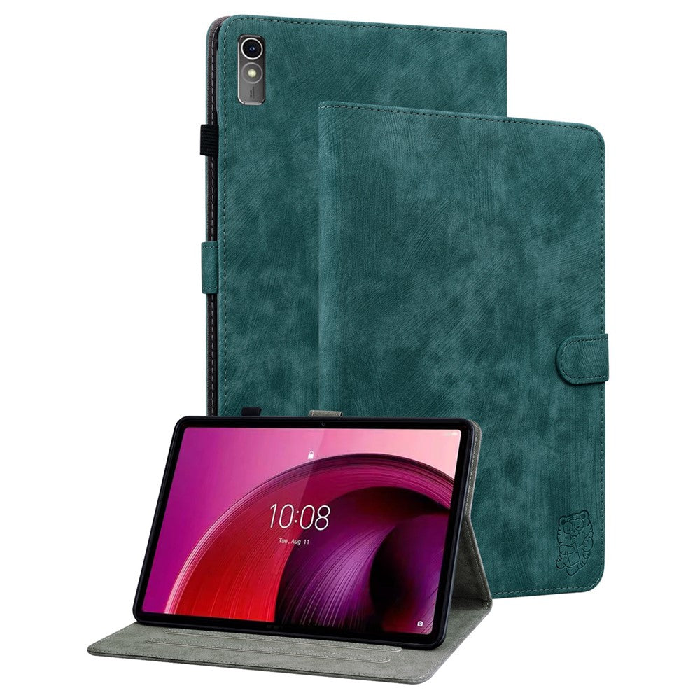 For Lenovo Tab M10 5G Anti-drop Case Imprinted PU Leather Card Holder Tablet Cover