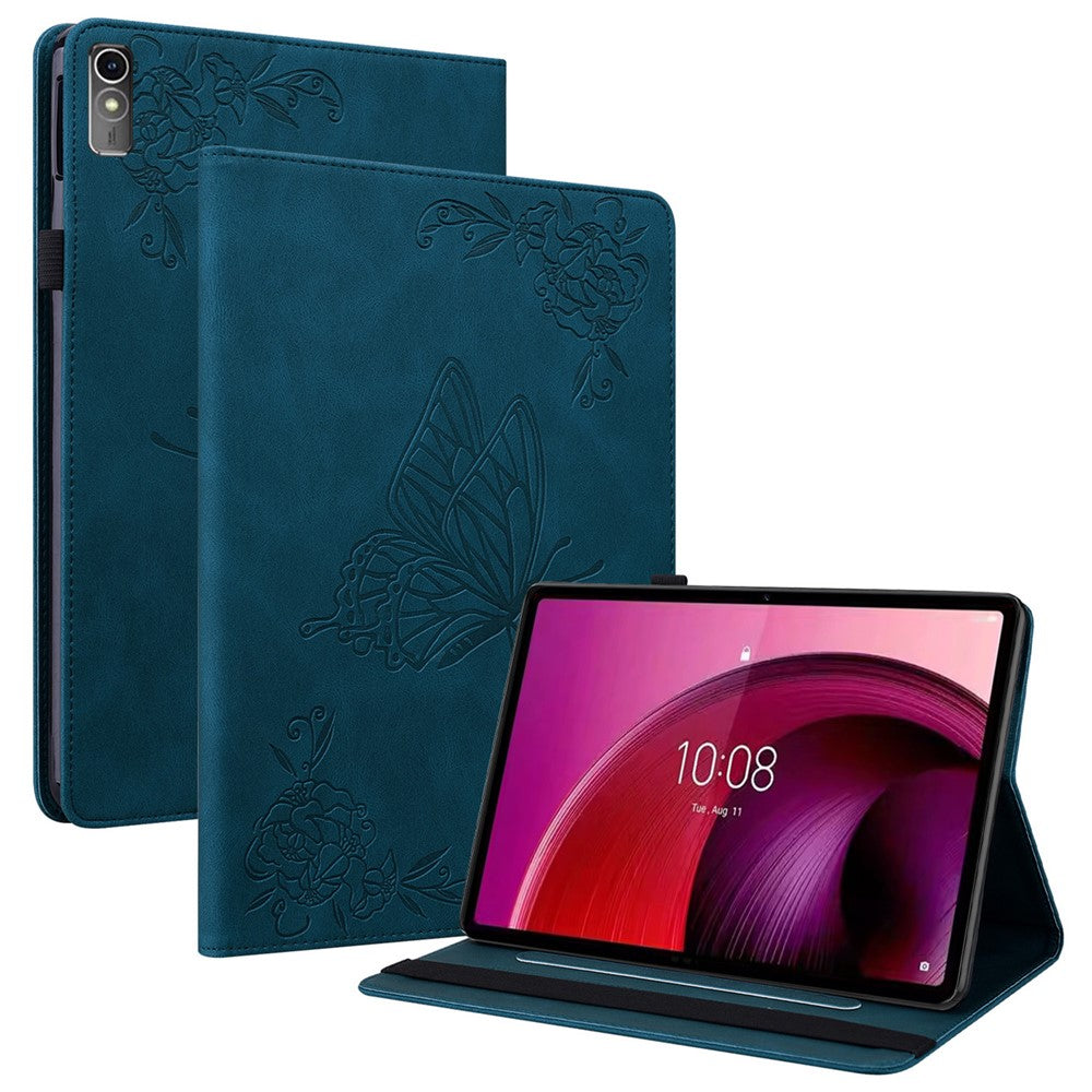 Lenovo Tab M10 5G PU-läderfodral med stativ, korthållare, tryckt surfplattefodral