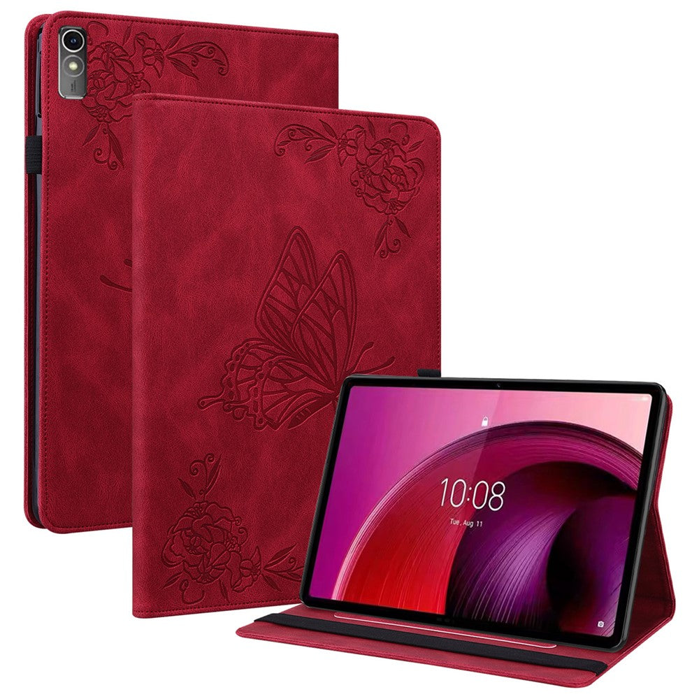 Lenovo Tab M10 5G PU-läderfodral med stativ, korthållare, tryckt surfplattefodral