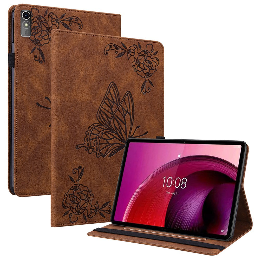 Lenovo Tab M10 5G PU-läderfodral med stativ, korthållare, tryckt surfplattefodral