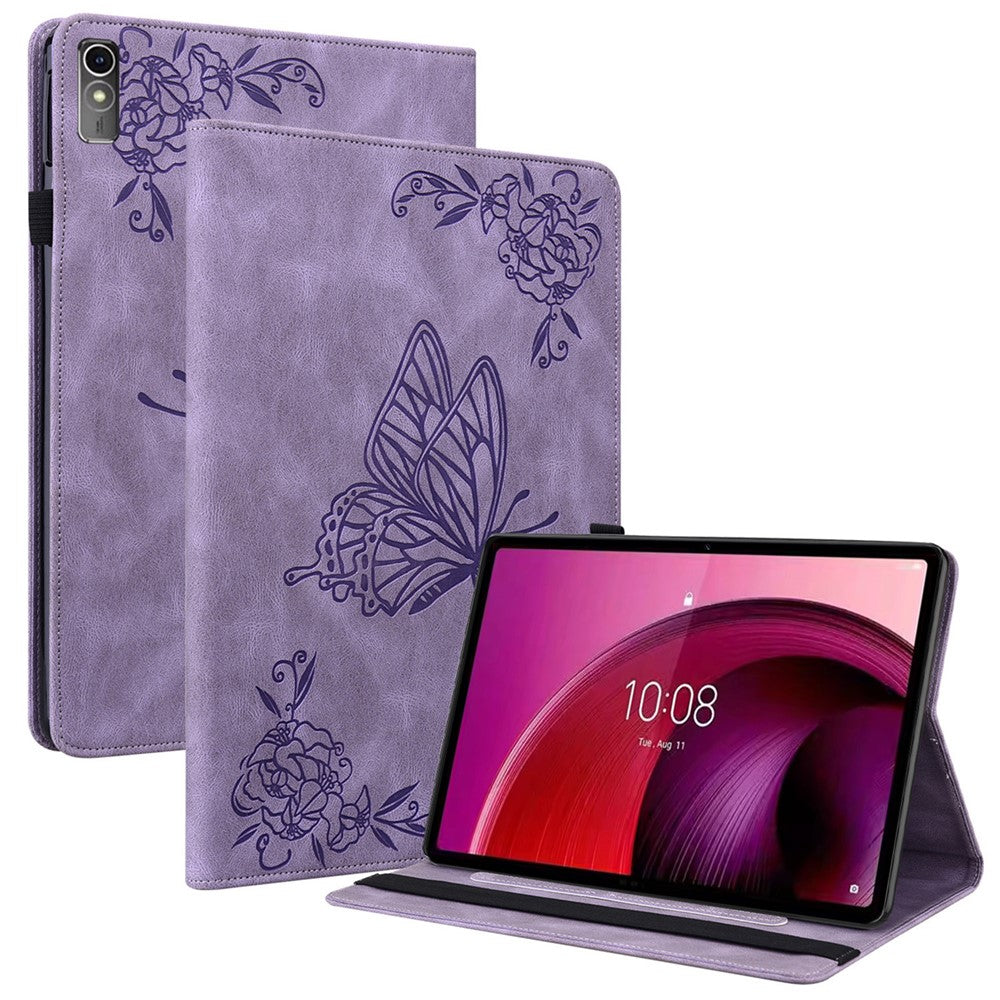 Lenovo Tab M10 5G PU-läderfodral med stativ, korthållare, tryckt surfplattefodral