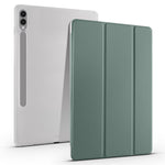 For Samsung Galaxy Tab S9+ Shockproof Tablet Case PU+Transparent TPU Back Cover with Pen Slot