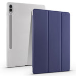 For Samsung Galaxy Tab S9+ Shockproof Tablet Case PU+Transparent TPU Back Cover with Pen Slot
