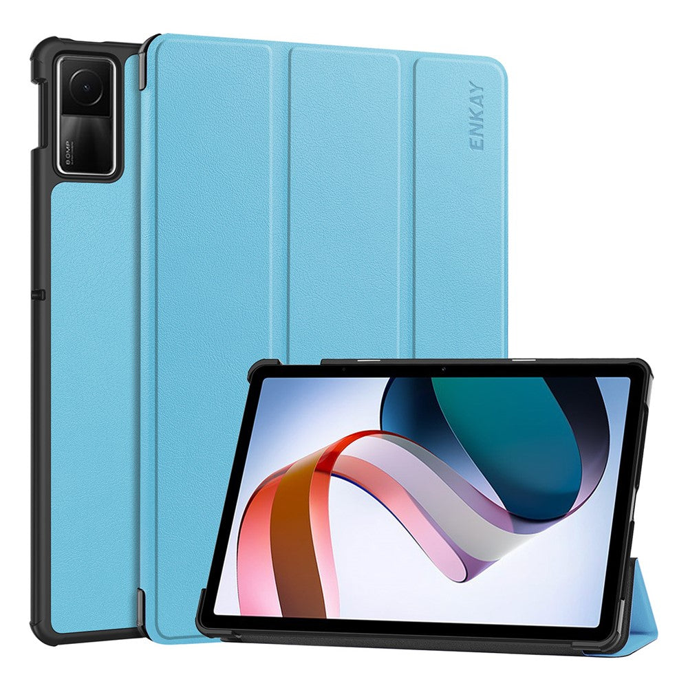 ENKAY HAT PRINCE For Xiaomi Redmi Pad SE Auto Sleep / Wake Cover PU Leather + PC Trifold Stand Tablet Case