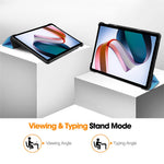 ENKAY HAT PRINCE For Xiaomi Redmi Pad SE Auto Sleep / Wake Cover PU Leather + PC Trifold Stand Tablet Case