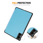ENKAY HAT PRINCE For Xiaomi Redmi Pad SE Auto Sleep / Wake Cover PU Leather + PC Trifold Stand Tablet Case
