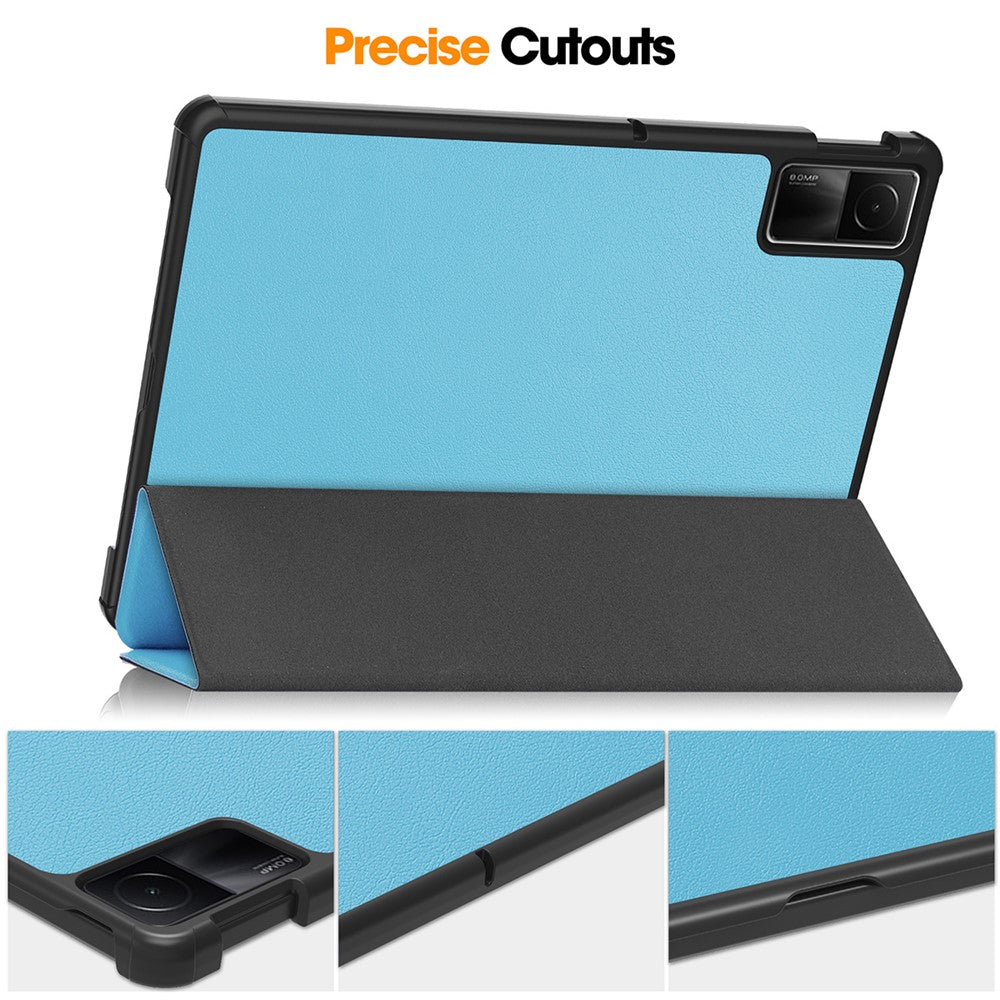 ENKAY HAT PRINCE For Xiaomi Redmi Pad SE Auto Sleep / Wake Cover PU Leather + PC Trifold Stand Tablet Case