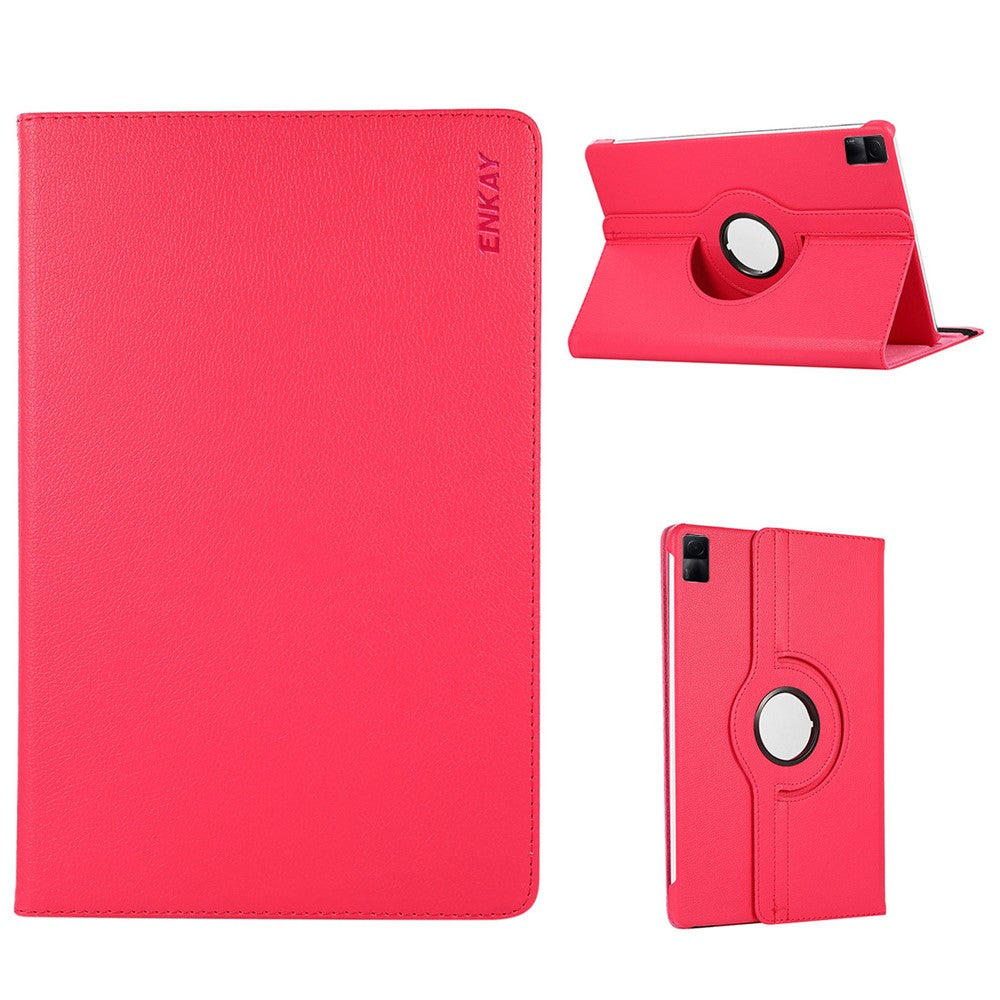 ENKAY HAT PRINCE For Xiaomi Redmi Pad SE Rotary Stand Cover Auto Sleep / Wake PU Leather+PC Tablet Case