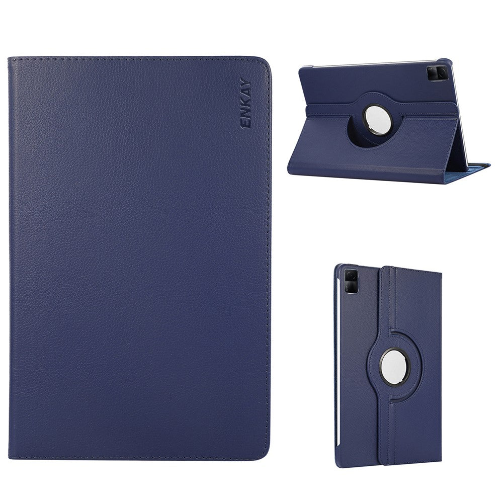 ENKAY HAT PRINCE For Xiaomi Redmi Pad SE Rotary Stand Cover Auto Sleep / Wake PU Leather+PC Tablet Case