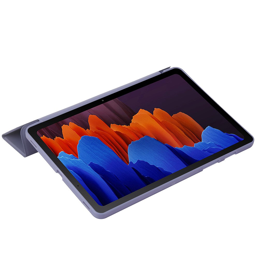 Til Samsung Galaxy Tab S9 Cover Ridsefast PU+ Silikone Tredelt Stativ Tablet Cover