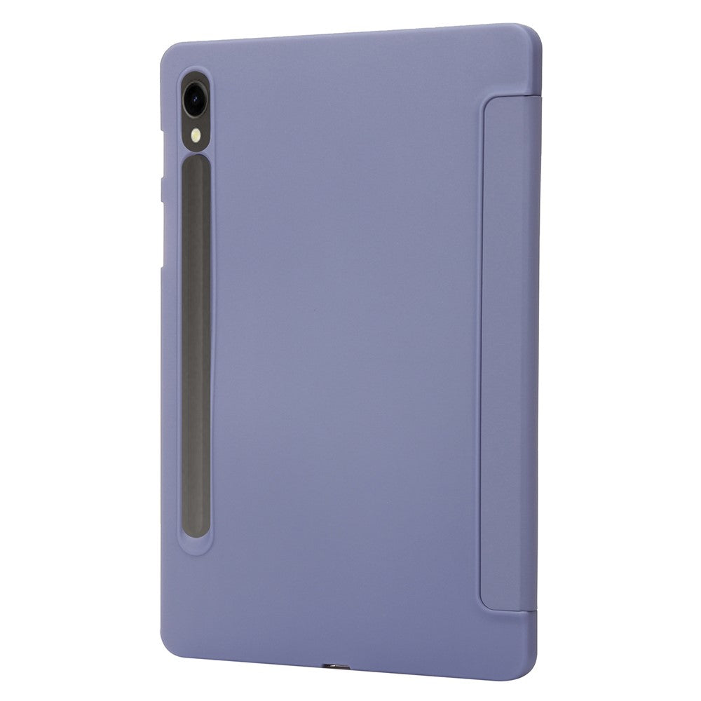 Til Samsung Galaxy Tab S9 Cover Ridsefast PU+ Silikone Tredelt Stativ Tablet Cover