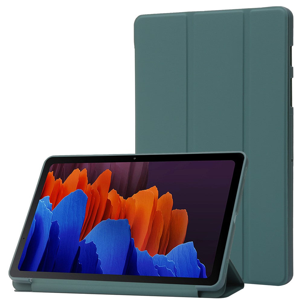 Til Samsung Galaxy Tab S9 Cover Ridsefast PU+ Silikone Tredelt Stativ Tablet Cover