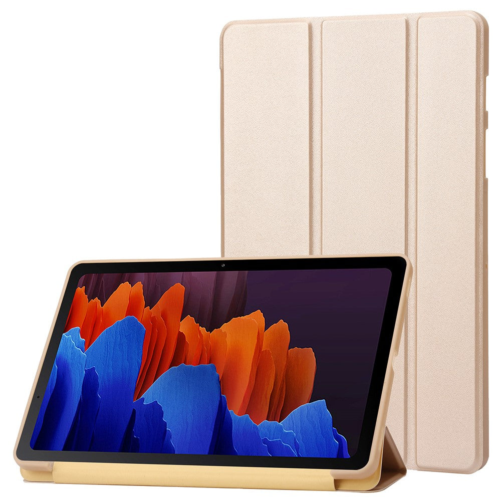 Til Samsung Galaxy Tab S9 Cover Ridsefast PU+ Silikone Tredelt Stativ Tablet Cover