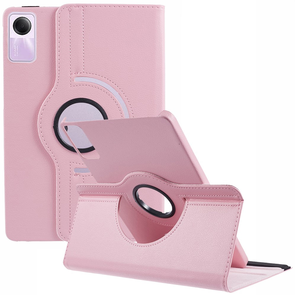 For Xiaomi Redmi Pad SE Case Litchi Texture PU Leather Protective Tablet Cover with Elastic Band