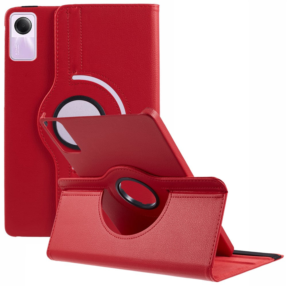 For Xiaomi Redmi Pad SE Case Litchi Texture PU Leather Protective Tablet Cover with Elastic Band