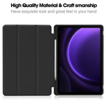 Til Samsung Galaxy Tab S10 FE / S9 FE læder etui med tredobbelt stativ og penneholder tablet cover