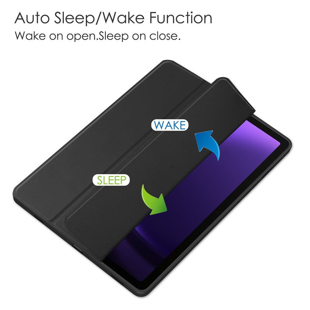 Til Samsung Galaxy Tab S10 FE / S9 FE Tablet Etui Læder+TPU+Akryl Stativ Cover med Penneholder