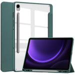 Til Samsung Galaxy Tab S10 FE / S9 FE Tablet Etui Læder+TPU+Akryl Stativ Cover med Penneholder