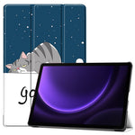 Til Samsung Galaxy Tab S10 FE / S9 FE etui med mønstertryk, tredelt stativ, tabletcover