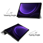 Til Samsung Galaxy Tab S10 FE / S9 FE etui med mønstertryk, tredelt stativ, tabletcover