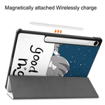 Til Samsung Galaxy Tab S10 FE / S9 FE etui med mønstertryk, tredelt stativ, tabletcover