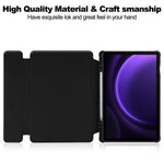 For Samsung Galaxy Tab S10 FE / S9 FE Case Leather+Acrylic Rotary Stand Cover with Bluetooth-Compatible Keyboard