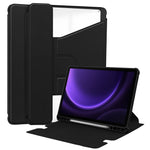 For Samsung Galaxy Tab S10 FE / S9 FE Case Leather+Acrylic Stand Tablet Cover (Without Keyboard)