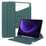 For Samsung Galaxy Tab S10 FE / S9 FE Case Leather+Acrylic Stand Tablet Cover (Without Keyboard)