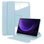 For Samsung Galaxy Tab S10 FE / S9 FE Case Leather+Acrylic Stand Tablet Cover (Without Keyboard)
