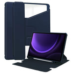 For Samsung Galaxy Tab S10 FE / S9 FE Case Leather+Acrylic Stand Tablet Cover (Without Keyboard)