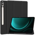 For Samsung Galaxy Tab S9 FE+ Case Tri-fold Stand Pen Slot Tablet Leather Cover