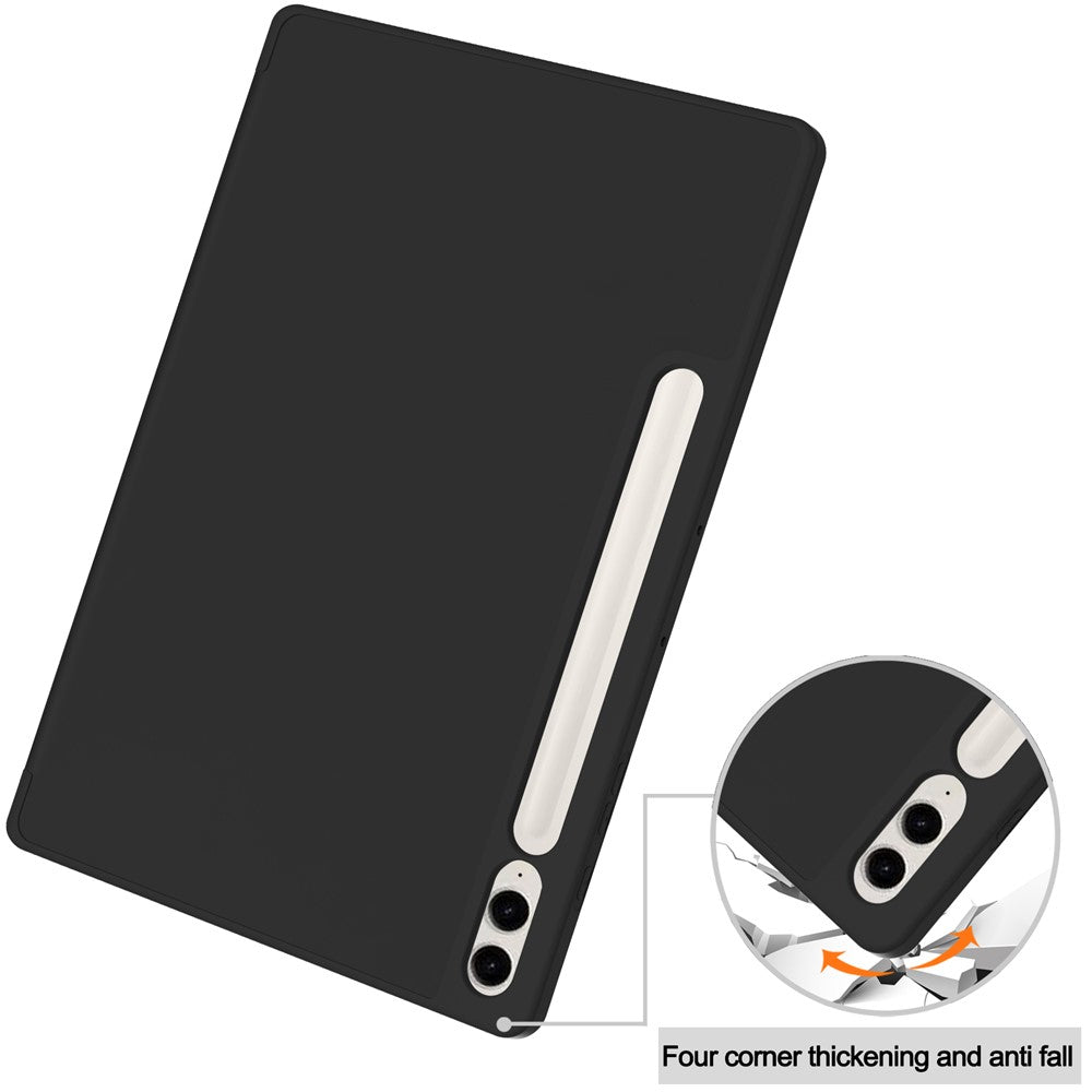 For Samsung Galaxy Tab S9 FE+ Case Tri-fold Stand Pen Slot Tablet Leather Cover