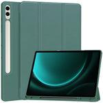 For Samsung Galaxy Tab S9 FE+ Case Tri-fold Stand Pen Slot Tablet Leather Cover