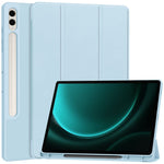 For Samsung Galaxy Tab S9 FE+ Case Tri-fold Stand Pen Slot Tablet Leather Cover