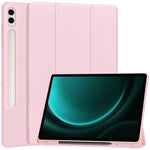 For Samsung Galaxy Tab S9 FE+ Case Tri-fold Stand Pen Slot Tablet Leather Cover