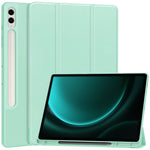 For Samsung Galaxy Tab S9 FE+ Case Tri-fold Stand Pen Slot Tablet Leather Cover